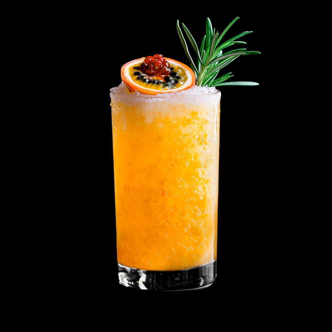 high bright passion fruit cocktail